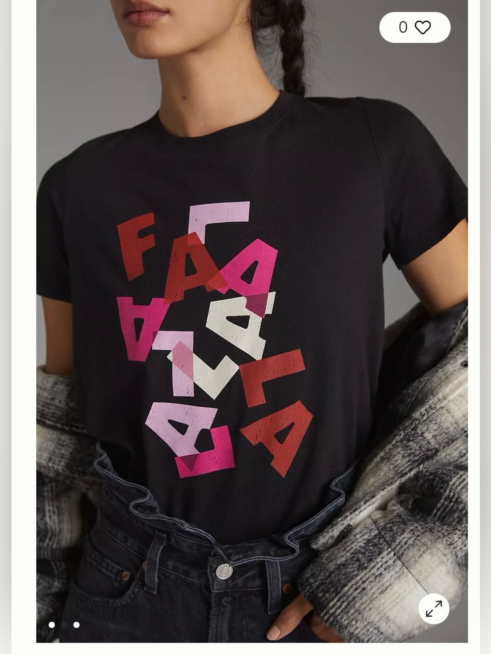 Anthropologie Maeve Fa La La Graphic Tee